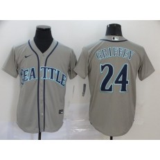 MLB Seattle Mariners #24 Ken Griffey Jr. Gray 2020 Nike Cool Base Jersey