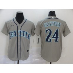 MLB Seattle Mariners #24 Ken Griffey Jr. Gray 2020 Nike Cool Base Jersey