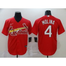 MLB St. Louis Cardinals #4 Yadier Molina Red 2020 Nike Cool Base Jersey