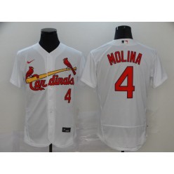 MLB St. Louis Cardinals #4 Yadier Molina White 2020 Nike Flexbase Jersey