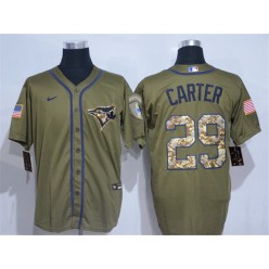MLB Toronto Blue Jays #29 Joe Carter Olive 2020 Nike Cool Base Jersey