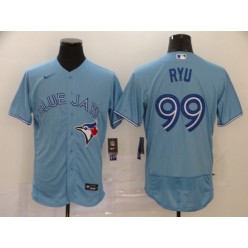 MLB Toronto Blue Jays #99 Hyun Jin Ryu Light Blue 2020 Nike Flexbase Jersey