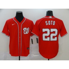 MLB Washington Nationals #22 Juan Soto Red Nike 2020 Cool Base Jersey