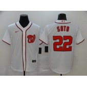 MLB Washington Nationals #22 Juan Soto White Nike 2020 Cool Base Jersey