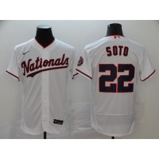 MLB Washington Nationals #22 Juan Soto White Nike 2020 Flexbase Jersey