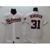 MLB Washington Nationals #31 Max Scherzer White Nike 2020 Flexbase Jersey