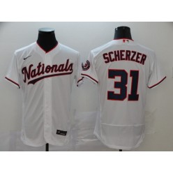 MLB Washington Nationals #31 Max Scherzer White Nike 2020 Flexbase Jersey