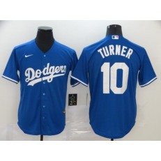 MLB Los Angeles Dodgers #10 Justin Turner Royal 2020 Nike Cool Base Jersey