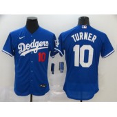 MLB Los Angeles Dodgers #10 Justin Turner Royal 2020 Nike Flexbase Jersey