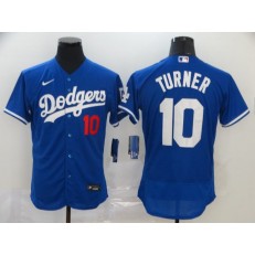 MLB Los Angeles Dodgers #10 Justin Turner Royal 2020 Nike Flexbase Jersey
