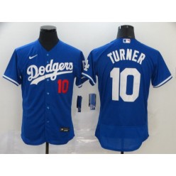 MLB Los Angeles Dodgers #10 Justin Turner Royal 2020 Nike Flexbase Jersey