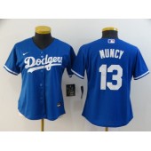 MLB Los Angeles Dodgers #13 Max Muncy Royal Women 2020 Nike Cool Base Jersey