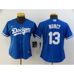 MLB Los Angeles Dodgers #13 Max Muncy Royal Women 2020 Nike Cool Base Jersey