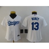 MLB Los Angeles Dodgers #13 Max Muncy White Women 2020 Nike Cool Base Jersey