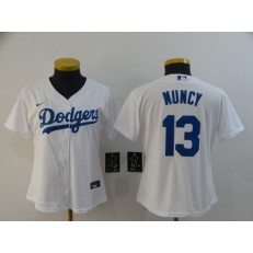 MLB Los Angeles Dodgers #13 Max Muncy White Women 2020 Nike Cool Base Jersey