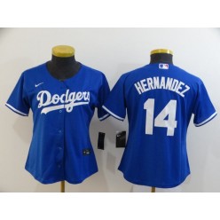 MLB Los Angeles Dodgers #14 Enrique Hernandez Royal Women 2020 Nike Cool Base Jersey