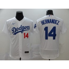 MLB Los Angeles Dodgers #14 Enrique Hernandez White 2020 Nike Flexbase Jersey