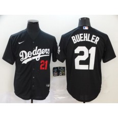MLB Los Angeles Dodgers #21 Walker Buehler Black 2020 Nike Cool Base Jersey