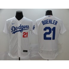 MLB Los Angeles Dodgers #21 Walker Buehler White 2020 Nike Flexbase Jersey