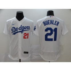 MLB Los Angeles Dodgers #21 Walker Buehler White 2020 Nike Flexbase Jersey