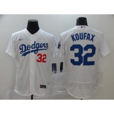 MLB Los Angeles Dodgers #32 Sandy Koufax White 2020 Nike Flexbase Jersey
