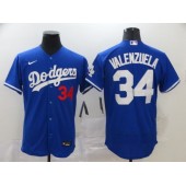MLB Los Angeles Dodgers #34 Fernando Valenzuela Royal 2020 Nike Flexbase Jersey
