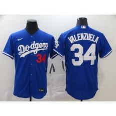 MLB Los Angeles Dodgers #34 Fernando Valenzuela Royal 2020 Nike Flexbase Jersey