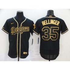 MLB Los Angeles Dodgers #35 Cody Bellinger Black Gold 2020 Nike Flexbase Jersey