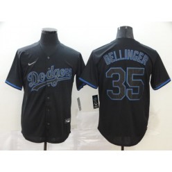 MLB Los Angeles Dodgers #35 Cody Bellinger Black Shadow 2020 Nike Cool Base Jersey