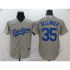 MLB Los Angeles Dodgers #35 Cody Bellinger Gray 2020 Nike Cool Base Jersey