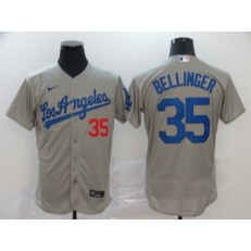MLB Los Angeles Dodgers #35 Cody Bellinger Gray 2020 Nike Flexbase Jersey