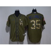 MLB Los Angeles Dodgers #35 Cody Bellinger Olive 2020 Nike Cool Base Jersey