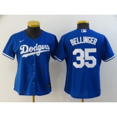 MLB Los Angeles Dodgers #35 Cody Bellinger Royal Women 2020 Nike Cool Base Jersey