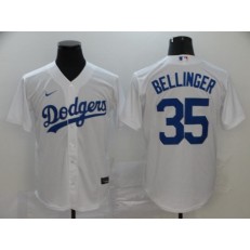 MLB Los Angeles Dodgers #35 Cody Bellinger White 2020 Nike Cool Base Jersey
