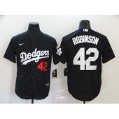 MLB Los Angeles Dodgers #42 Jackie Robinson Black 2020 Nike Cool Base Jersey