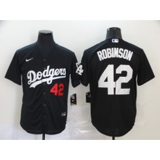 MLB Los Angeles Dodgers #42 Jackie Robinson Black 2020 Nike Cool Base Jersey