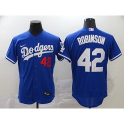 MLB Los Angeles Dodgers #42 Jackie Robinson Royal 2020 Nike Flexbase Jersey