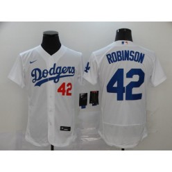MLB Los Angeles Dodgers #42 Jackie Robinson White 2020 Nike Flexbase Jersey