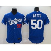 MLB Los Angeles Dodgers #50 Mookie Betts Royal 2020 Nike Flexbase Jersey