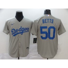 MLB Los Angeles Dodgers #50 Mookie Betts Royal Gray 2020 Nike Cool Base Jersey