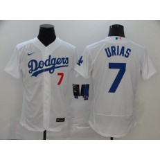 MLB Los Angeles Dodgers #7 Julio Urias White 2020 Nike Flexbase Jersey