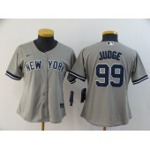 MLB Los Angeles Dodgers #99 Aaron Judge Gray Women 2020 Nike Cool Base Jersey