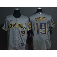 MLB Milwaukee Brewers #19 Robin Yount Gray 2020 Nike Flexbase Jersey