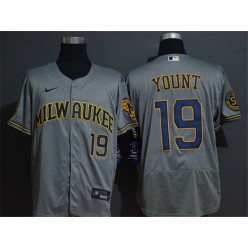 MLB Milwaukee Brewers #19 Robin Yount Gray 2020 Nike Flexbase Jersey