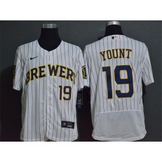 MLB Milwaukee Brewers #19 Robin Yount White 2020 Nike Flexbase Jersey