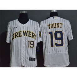 MLB Milwaukee Brewers #19 Robin Yount White 2020 Nike Flexbase Jersey