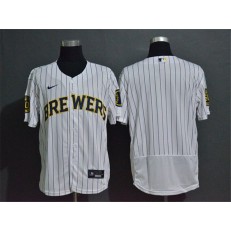 MLB Milwaukee Brewers Blank White Nike 2020 Flexbase Jersey