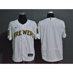 MLB Milwaukee Brewers Blank White Nike 2020 Flexbase Jersey