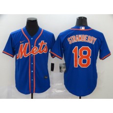 MLB New York Mets #18 Darryl Strawberry Royal 2020 Nike Cool Base Jersey
