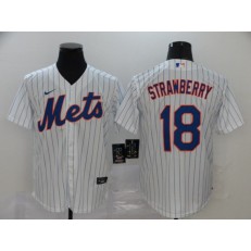 MLB New York Mets #18 Darryl Strawberry White 2020 Nike Cool Base Jersey
